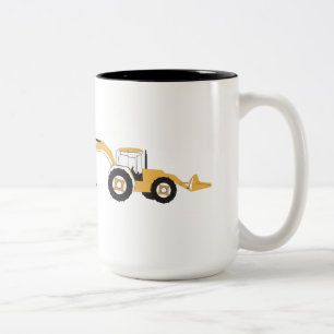 Backhoe Construction Lastbil Två-Tonad Mugg