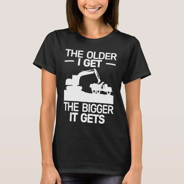 backhoe heavy work  for men heavy equipment operat t shirt (Framsida)