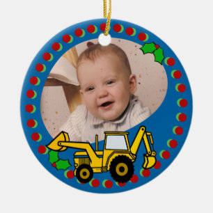 Backhoe-jul Julgransprydnad Keramik