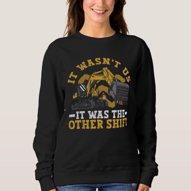 Backhoe Operator And Backhoe Excavator Constructio T Shirt (Framsida)
