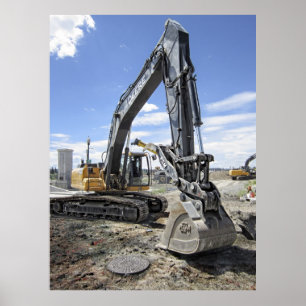 BACKHOE TUNGHUSUTRUSTNING POSTER