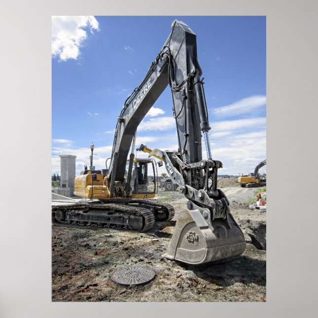 BACKHOE TUNGHUSUTRUSTNING POSTER (Framsidan)