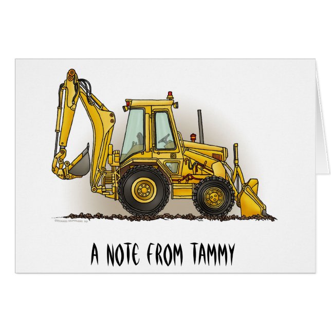 Backhoeoperatör OBS Kort (Framsidan Horizontal)