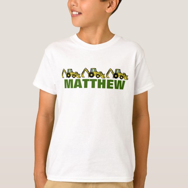 Backhoes for Matthew Tee Shirt (Framsida)