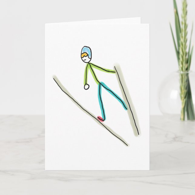 Backhoppsstickman Kort (Framsida)