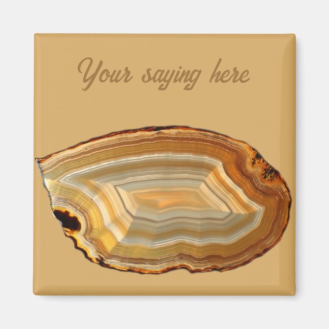 Backlit Banded Agate Segce Photo Magnet (Framsidan)
