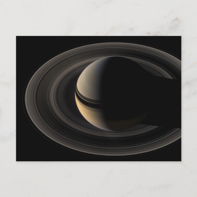 Backlit_Saturn_from_Cassini_Orbiter_2007_May_9 Vykort (Framsida)