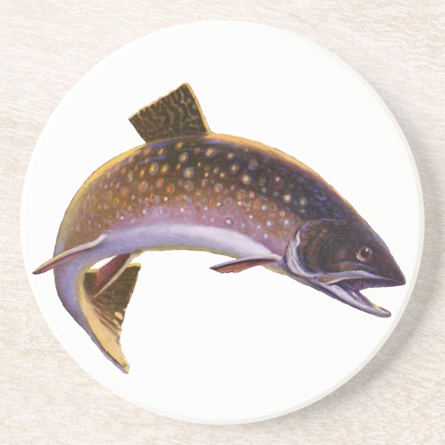 Bäcköring Fiske, Vintage Sportfiske Fiskare Underlägg (Framsidan)