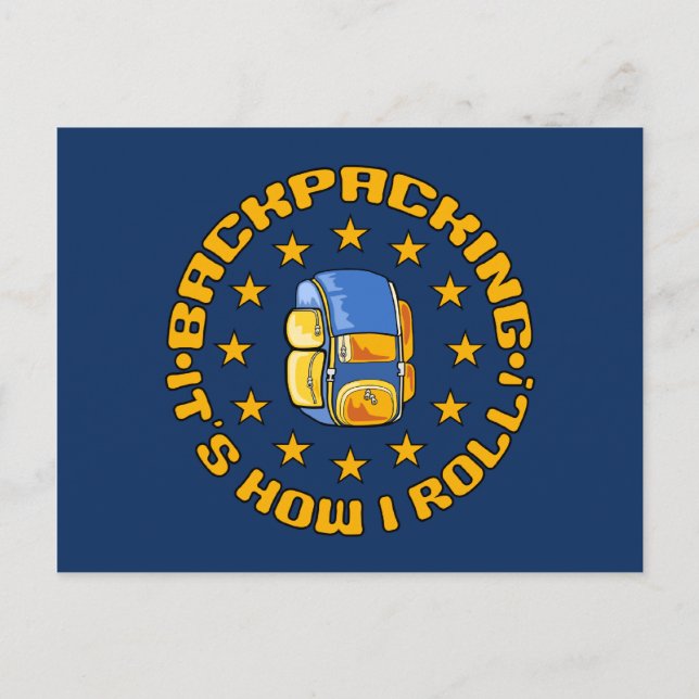 BACKPACING-vykort - anpassa Vykort (Framsida)