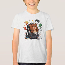 Backpack Chaos – Cute Teddy Bear School Meltdown T Shirt