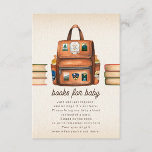 Backpack + Flaskor Baby Shower Bok Request Tilläggskort