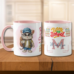 Backpack för back to school Cat Wearing Customized Mugg