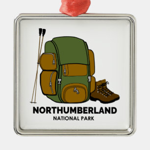 Backpack för nationalparken Northumberland Julgransprydnad Metall