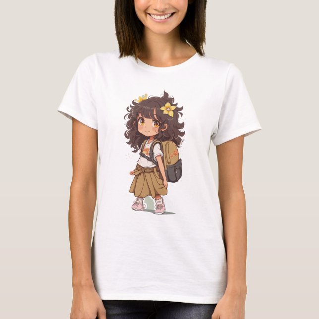 Backpack Girl T Shirt (Framsida)
