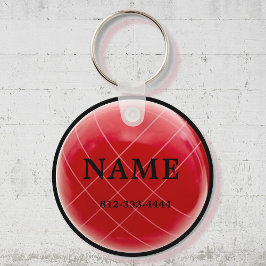 Backpack-ID för Märkrn Bocce Boll Keychain Bag  Nyckelring