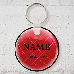 Backpack-ID för Märkrn Bocce Boll Keychain Bag Nyckelring