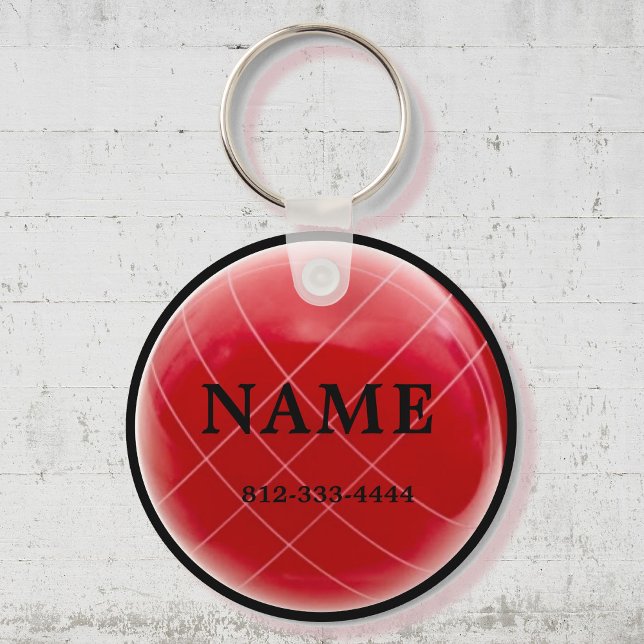 Backpack-ID för Märkrn Bocce Boll Keychain Bag  Nyckelring (Skapare uppladdad)