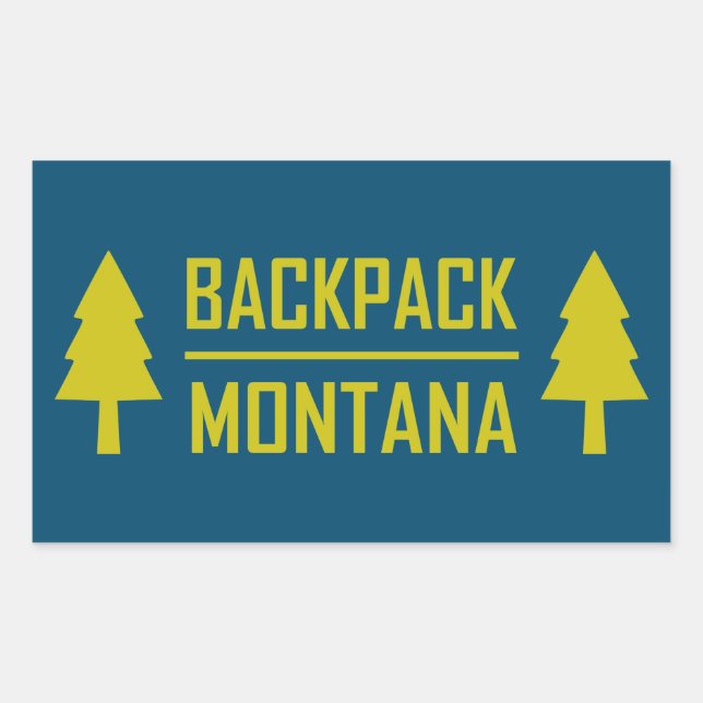 Backpack Montana Rektangulärt Klistermärke (Framsida)