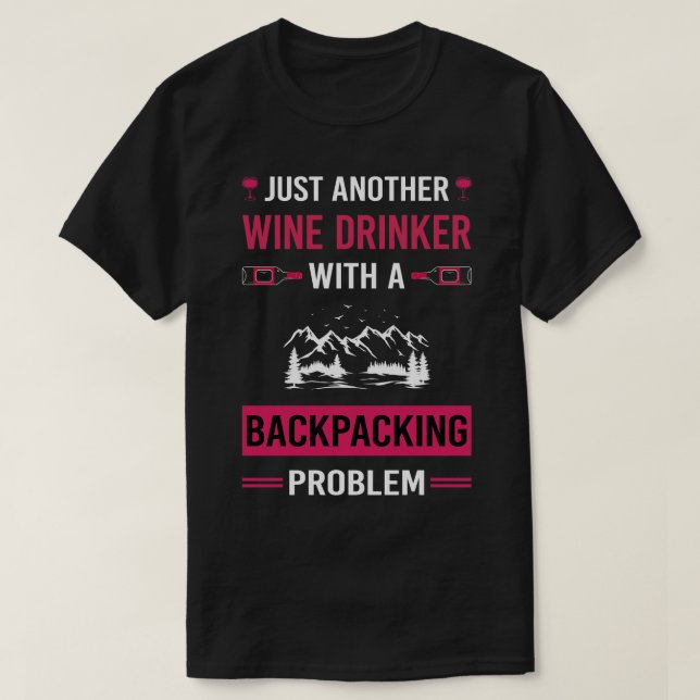 Backpack-ryggsäck för Vin Drinker-ryggsäck T Shirt (Design framsida)