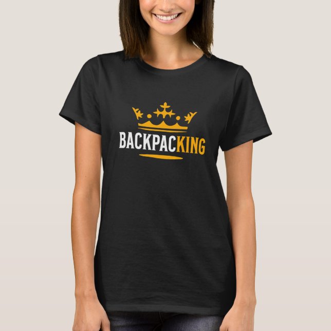 Backpack T-ryggsäck för backpackning för backpackn T Shirt (Framsida)