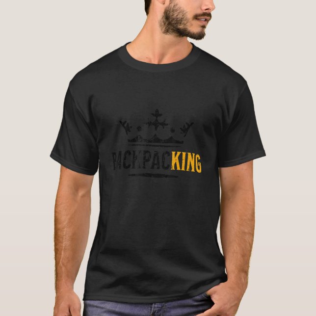 Backpack T-ryggsäck för backpackning för backpackn T Shirt (Framsida)