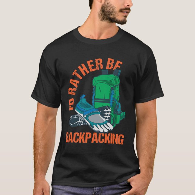 Backpacker Digital Nomade Work And Travel World Tr T Shirt (Framsida)
