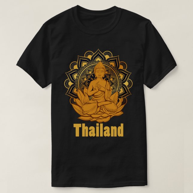 Backpacker Gift Asia Älskare Buddha Thailand T Shirt (Design framsida)