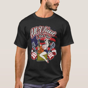 Backprint Allt jag behöver är Sten N'Roll Vintage T Shirt