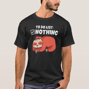 Backprint Att göra lista med inget sovande lutning T Shirt