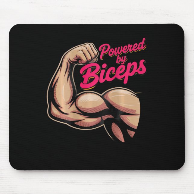 Backprint Funny Gym Humor Biceps Gains Powered By  Musmatta (Framsidan)