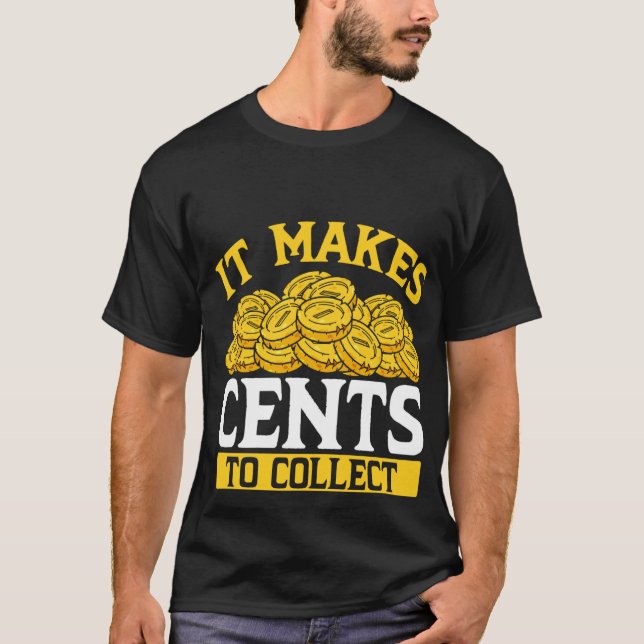 Backprint gör att celler samlas in i Mynt T Shirt (Framsida)