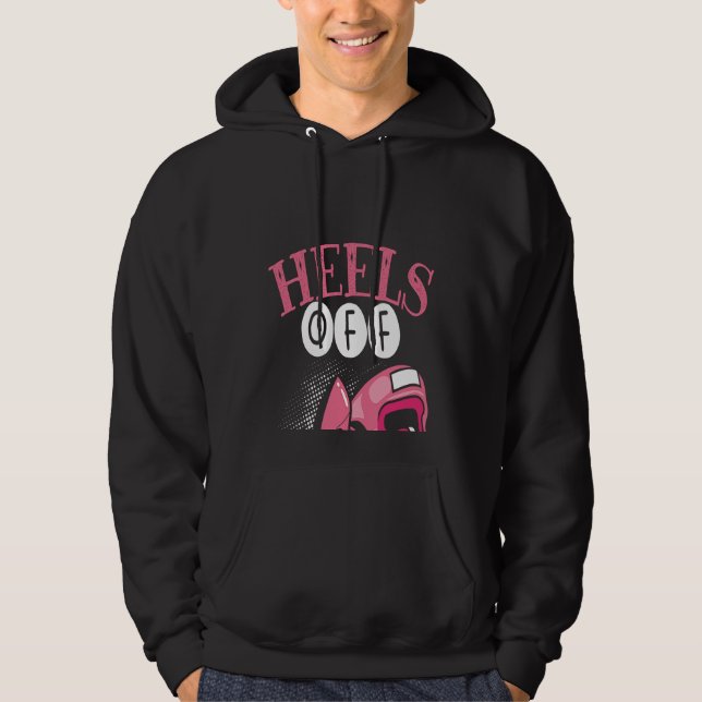 Backprint Heels Off Gloves On Woman Boxing Hoodie (Framsida)
