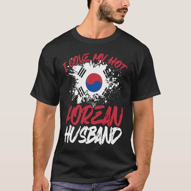 Backprint I Kärlek Min Hett Koreanska Make T Shirt (Framsida)