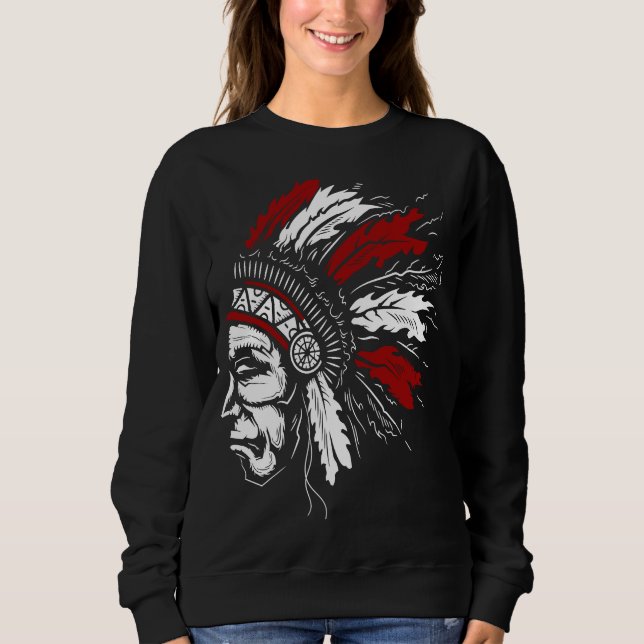 Backprint Indian headbit T Shirt (Framsida)