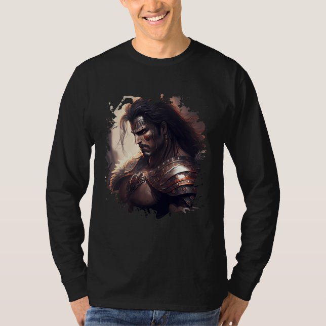 Backprint Invincible prowess of epic warriors in a T Shirt (Framsida)