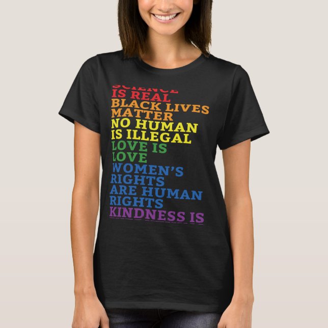 Backprint Kindness är allt LGBTQ+ Pride 2 T Shirt (Framsida)