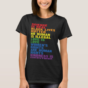 Backprint Kindness är allt LGBTQ+-Pride T Shirt