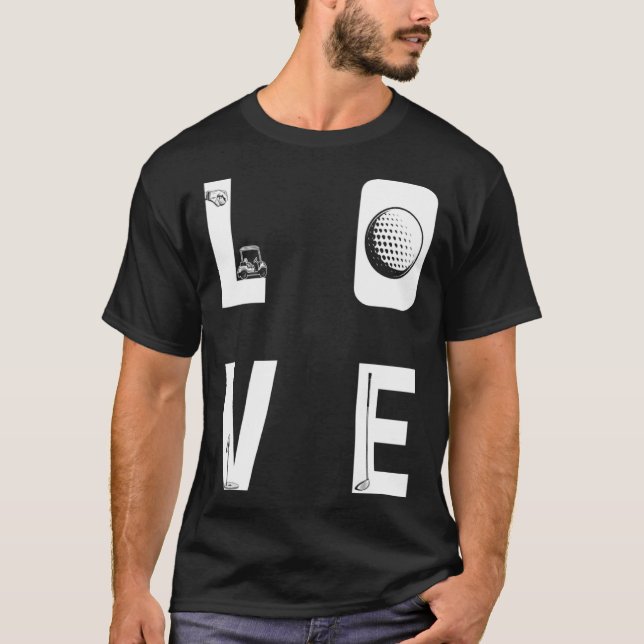 Backprint Love Golf T Shirt (Framsida)