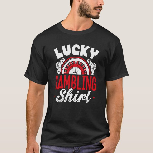 Backprint Lucky Gambling T Shirt (Framsida)