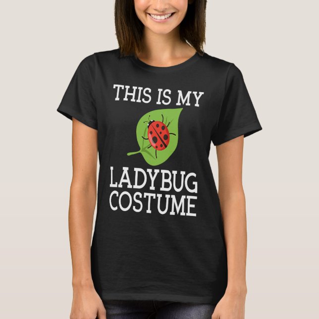 Backprint Lustiges Detta är min ladybug costume 4 T Shirt (Framsida)
