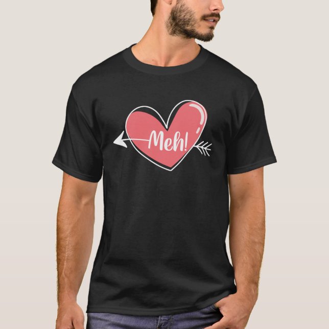 Backprint Meh love arrow T Shirt (Framsida)
