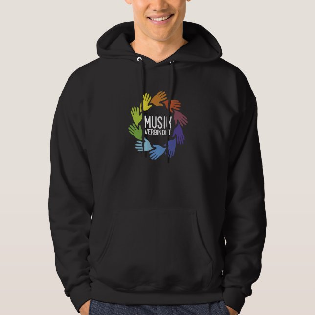 Backprint Music connects Hoodie (Framsida)