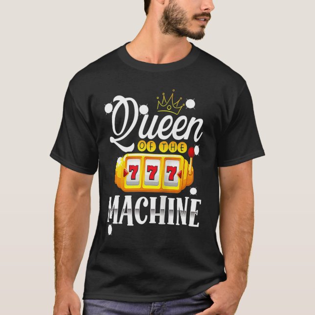 Backprint Queen Of The Machine Slot Machine Tank T T Shirt (Framsida)