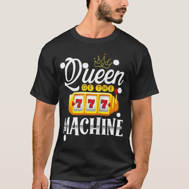 Backprint Queen of the Maskin Slot Maskin Tank T T Shirt (Framsida)