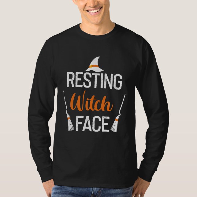 Backprint Resting Wwitch Face T Shirt (Framsida)