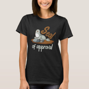 Backprint Segel av godkännande segel av godkännan T Shirt