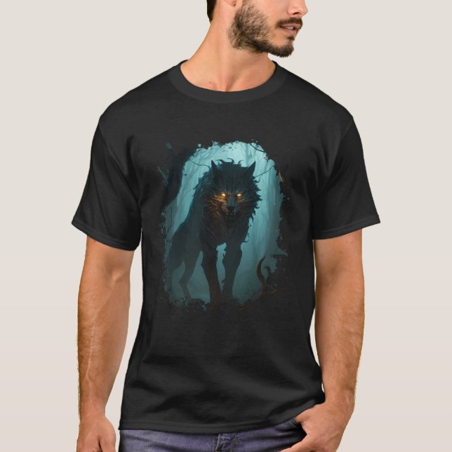 Backprint Shadowhunters in the darkest forest a le T Shirt (Framsida)