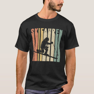Backprint skier och vintage skiers vintertid t shirt