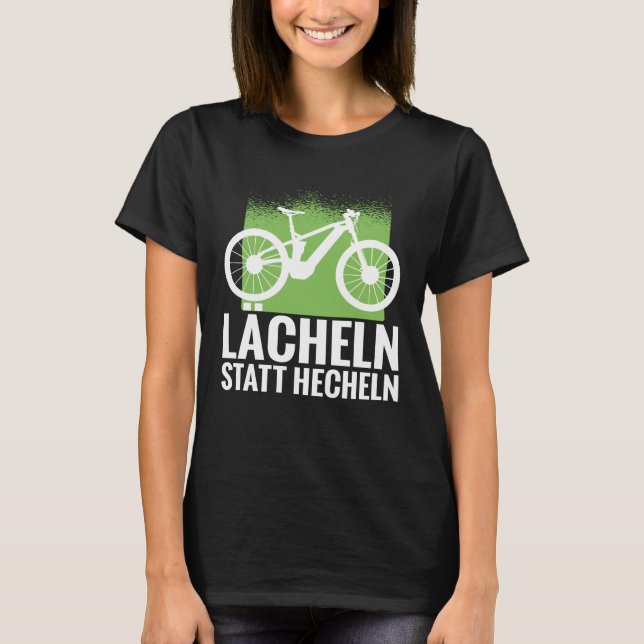 Backprint Smiling i stället för panting E-bikes oc T Shirt (Framsida)
