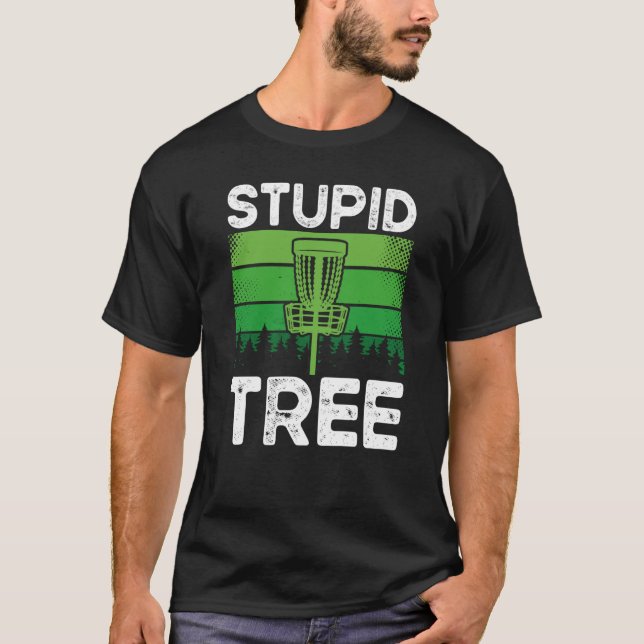 Backprint Stupid Träd Ultimate Frisbee T Shirt (Framsida)